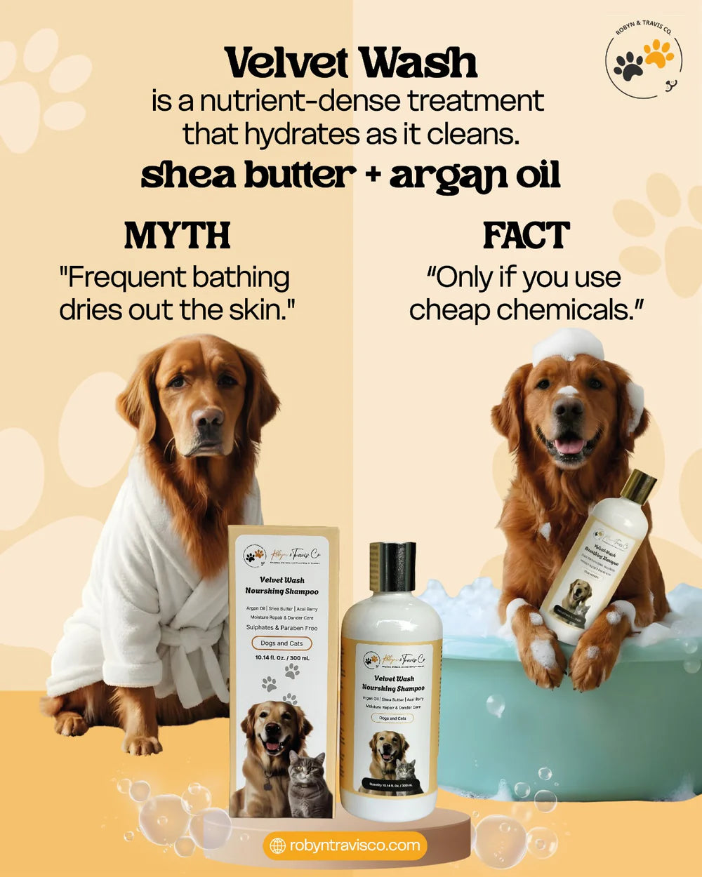 Moisturizing pet shampoo for dry sensitive skin
