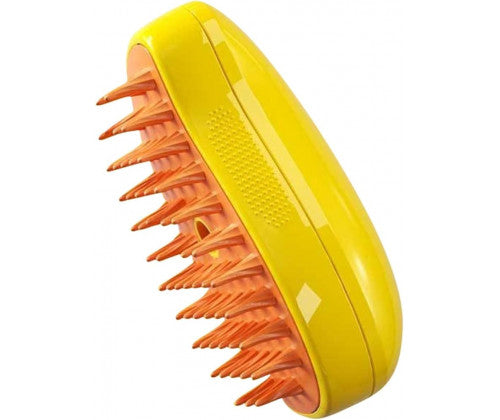 Pet steam brush for dogs and cats