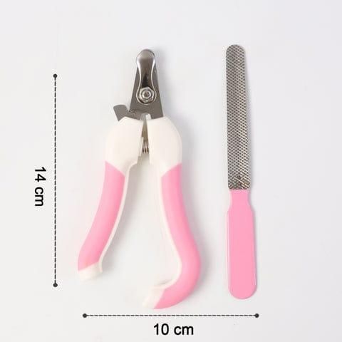 Pet nail cutter with filer for safe home grooming