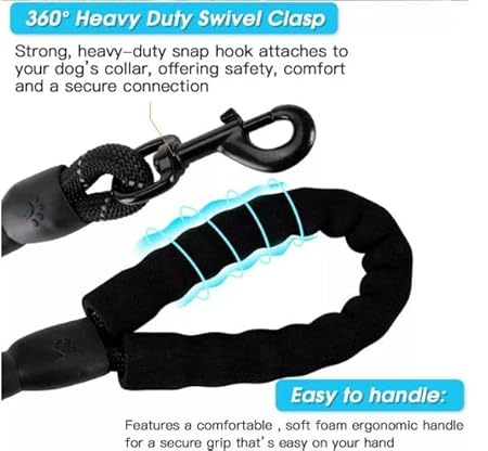 Reflective short leash for small medium and large dogs by WapaW