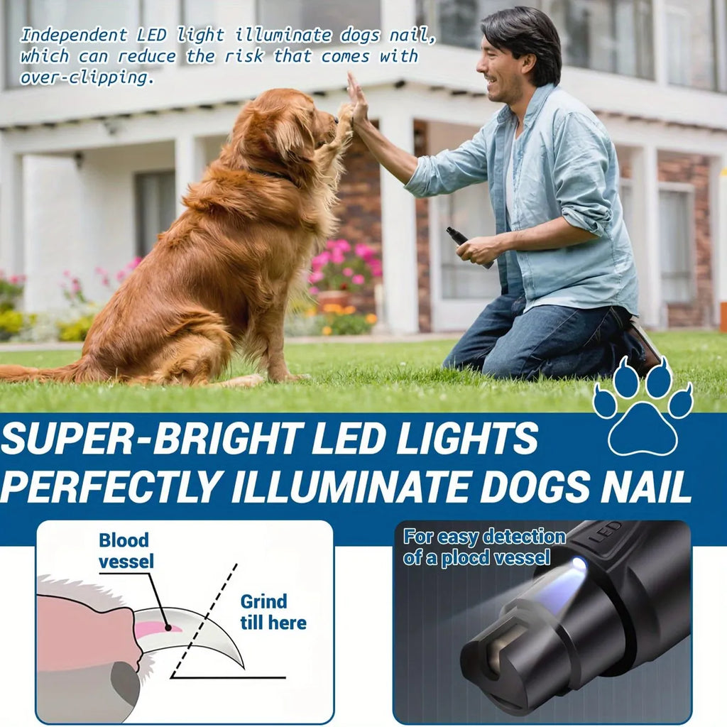 safe electric pet nail clipper for home grooming