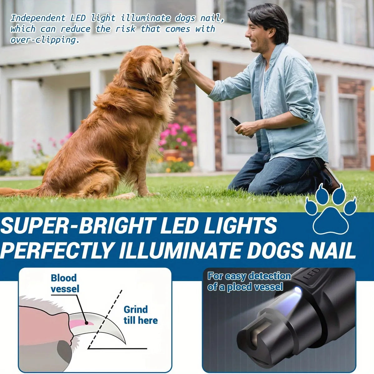 safe electric pet nail clipper for home grooming