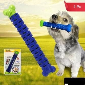 Squeaky dog dental care stick for teeth cleaning