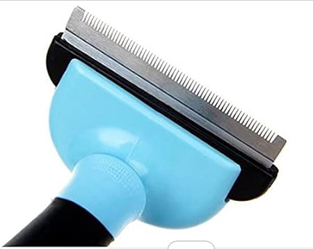 Stainless steel pet brush for undercoat removal and grooming